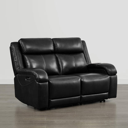Isaac Genuine Leather Wall Hugger Power Reclining Sofa with Power Headrest