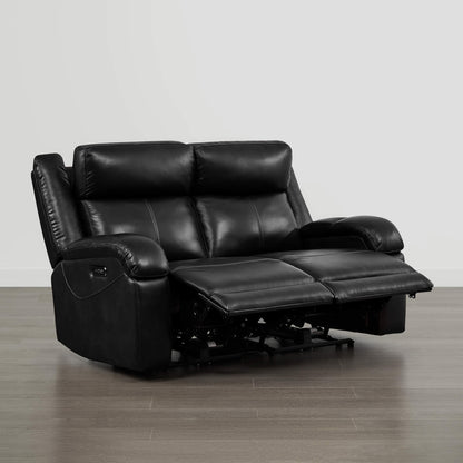Isaac Genuine Leather Wall Hugger Power Reclining Sofa with Power Headrest