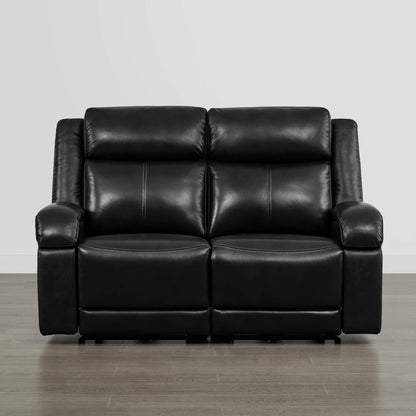 Isaac Genuine Leather Wall Hugger Power Reclining Sofa with Power Headrest