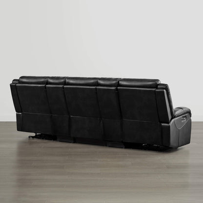 Isaac Genuine Leather Wall Hugger Power Reclining Sofa with Power Headrest