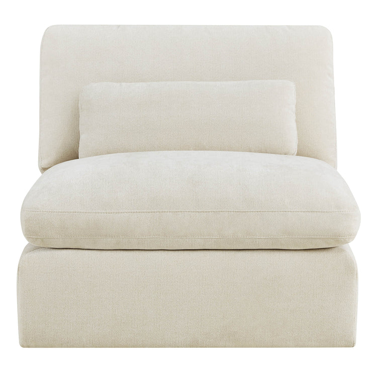 Ivy Modular Armless Chair/2-Seat Armless Sofa in Beige Performance Fabric