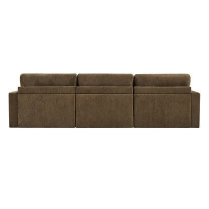 Ivy Modular 3-Seat Performance Fabric Sofa with Storage Ottoman