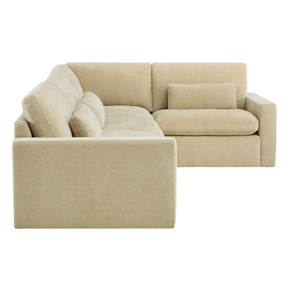 Ivy Modular 4-Seat Performance Fabric Sectional with Storage Ottoman