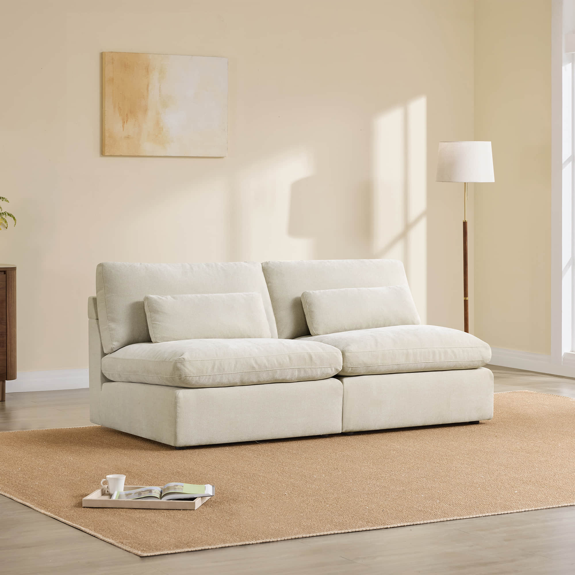 Ivy Modular Armless Chair/2-Seat Armless Sofa