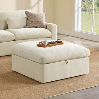 Ivy Modular Performance Fabric Ottoman with Storage