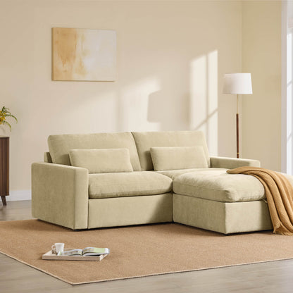Ivy 3-Seat Performance Fabric Modular Sofa with Storage Ottoman