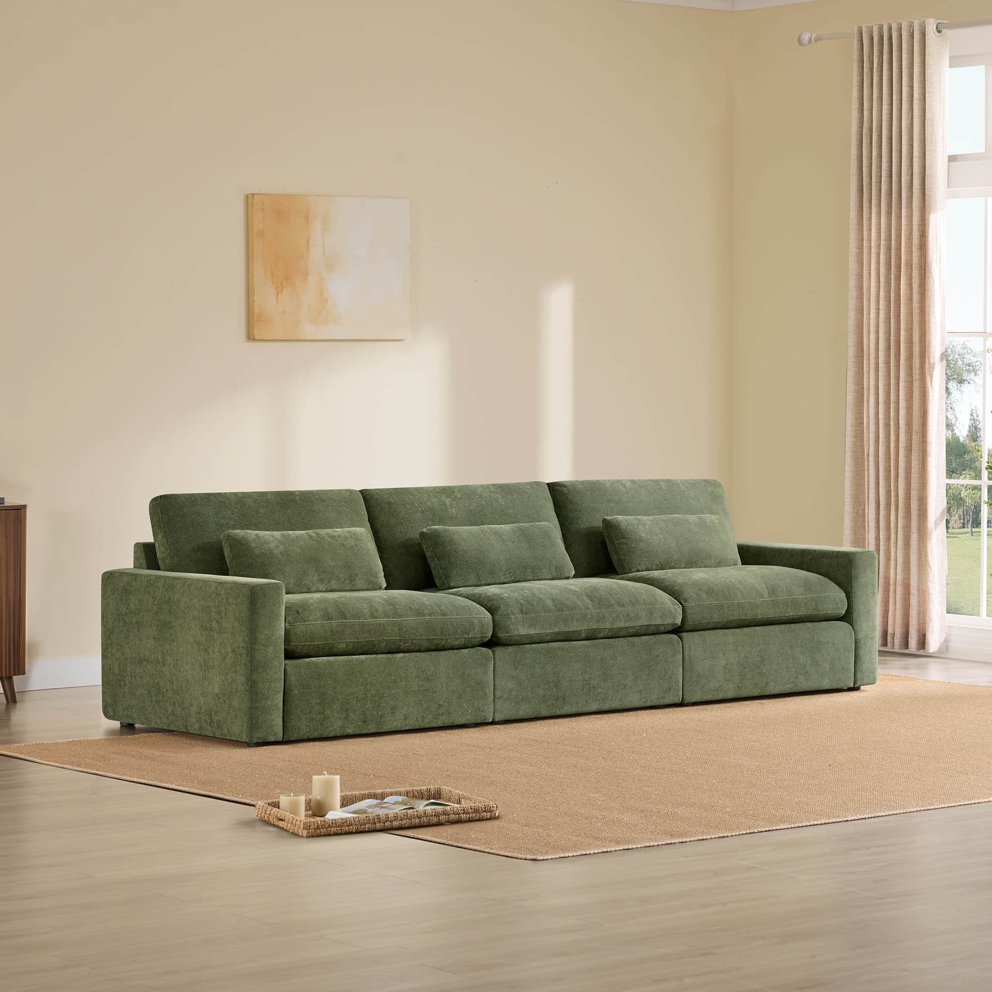 コハウチワカエデ/ 70 Ivy 3-Seat Modular Sofa | Feather-Soft Comfort – CHITA LIVING