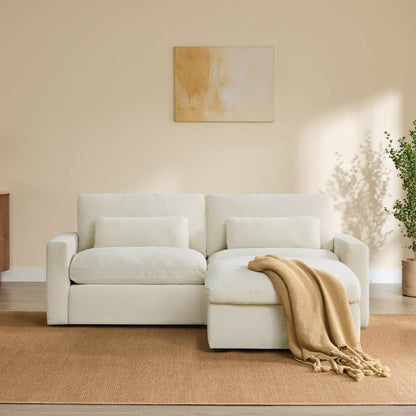 Ivy 3-Seat Performance Fabric Modular Sofa with Storage Ottoman