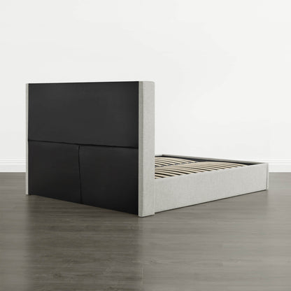Jeffrey Wingback Upholstered Storage Platform Bed