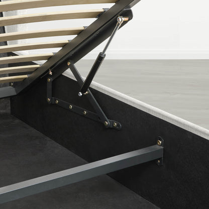 Jeffrey Wingback Upholstered Storage Platform Bed