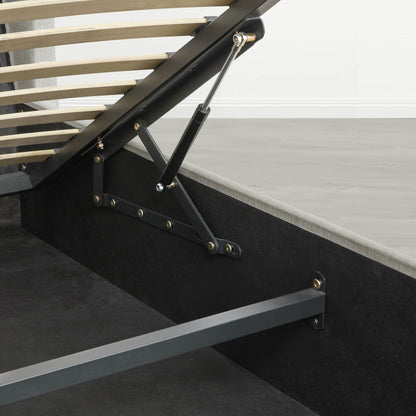 Jeffrey Wingback Upholstered Storage Platform Bed