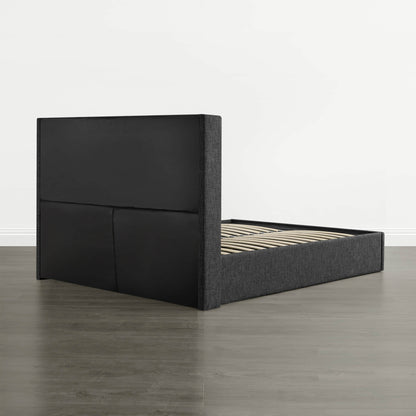 Jeffrey Wingback Upholstered Storage Platform Bed
