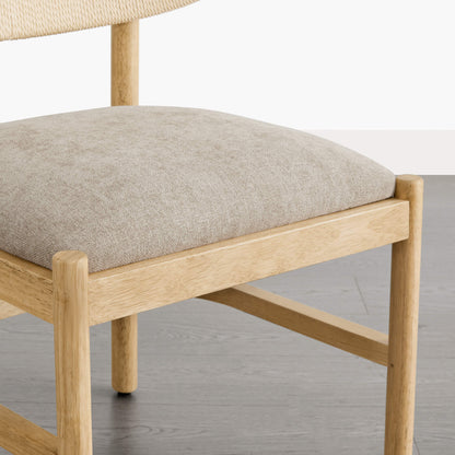 Jody Curved Rope Back Dining Chair(Set of 2)