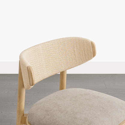 Jody Curved Rope Back Dining Chair(Set of 2)