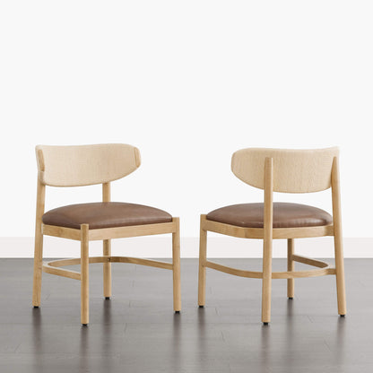 Jody Curved Rope Back Dining Chair(Set of 2)