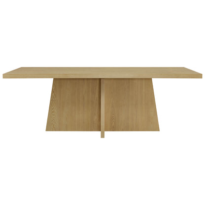 Jovie Cross Pedestal Wood Dining Table