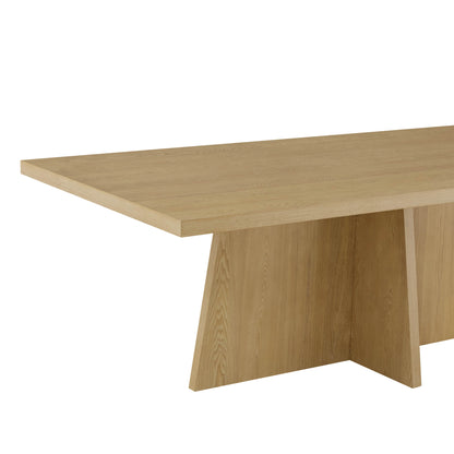 Jovie Cross Pedestal Wood Dining Table