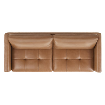 Modern Walnut Leather Sofa - The Suelo - 3022 – bertuhome