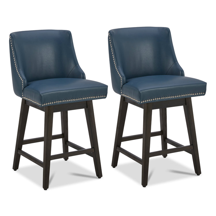 Asher Swivel Nailhead Trim Bar & Counter Stools