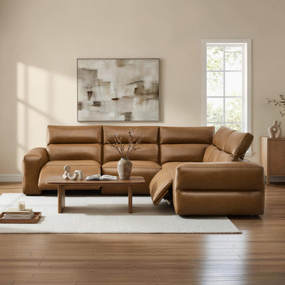 Haley Buttery-Soft 4-Seat Modular Power Reclining Sofa with Power Headrests