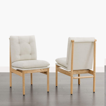 Flynn Mid-Century Tufted Plush Dining Chair(Set of 2)
