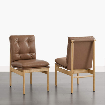 Flynn Mid-Century Tufted Plush Dining Chair(Set of 2)