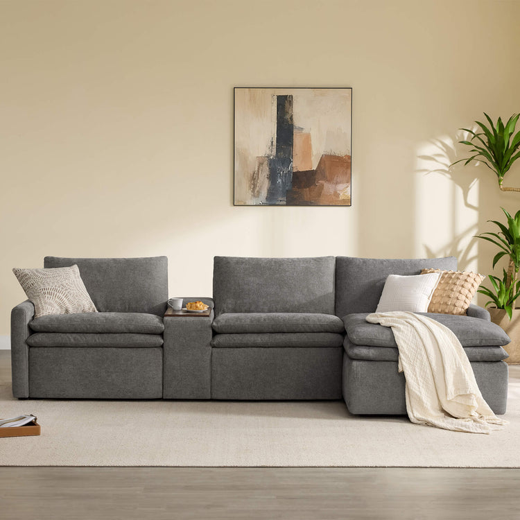 Ohana Zero Gravity Modular Lay-Flat Reclining Sofa with Chaise