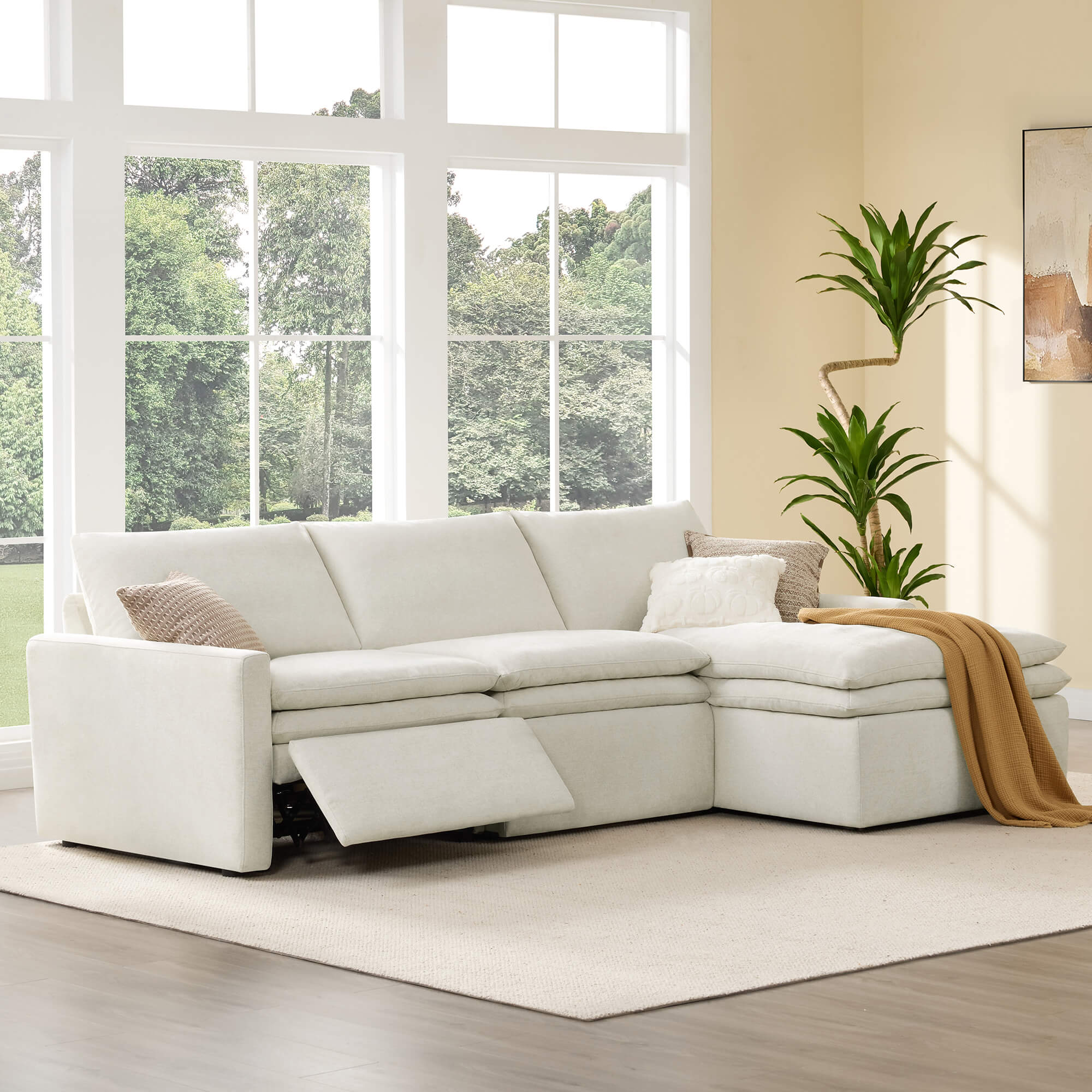 Ohana Zero Gravity Modular Lay-Flat Reclining Sofa with Chaise