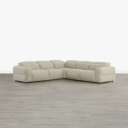 Haley Buttery-Soft 5-Seat Modular Power Reclining Sofa with Power Headrests