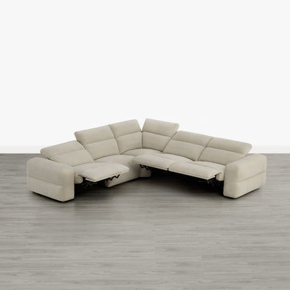 Haley Buttery-Soft 5-Seat Modular Power Reclining Sofa with Power Headrests