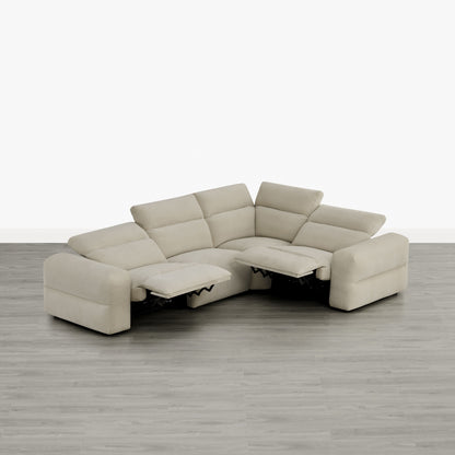 Haley Buttery-Soft 4-Seat Modular Power Reclining Sofa with Power Headrests