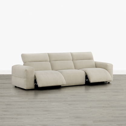 Haley Buttery-Soft 3-Seat Modular Power Reclining Sofa with Power Headrests