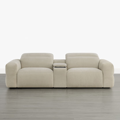 Haley Buttery-Soft 2-Seat Modular Power Reclining Sofa with Power Headrests