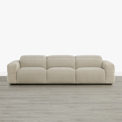 Haley Buttery-Soft 3-Seat Modular Power Reclining Sofa with Power Headrests