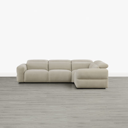 Haley Buttery-Soft 4-Seat Modular Power Reclining Sofa with Power Headrests