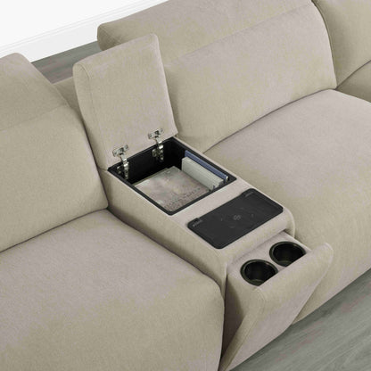 Haley Buttery-Soft 3-Seat Modular Power Reclining Sofa with Power Headrests