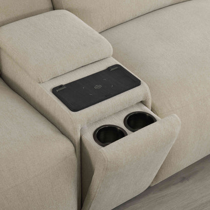 Haley Buttery-Soft 4-Seat Modular Power Reclining Sofa with Power Headrests