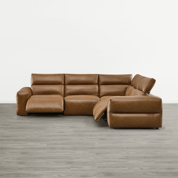 Haley Buttery-Soft 4-Seat Modular Power Reclining Sofa with Power Headrests