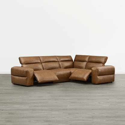 Haley Buttery-Soft 4-Seat Modular Power Reclining Sofa with Power Headrests