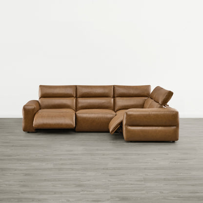 Haley Buttery-Soft 4-Seat Modular Power Reclining Sofa with Power Headrests