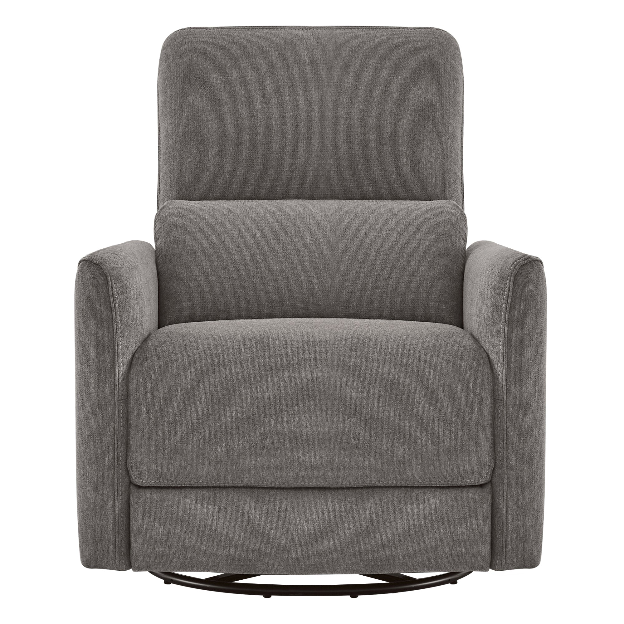 Light grey Tracee Modern Power Swivel Glider Recliner front view with modern design - CHITA Living