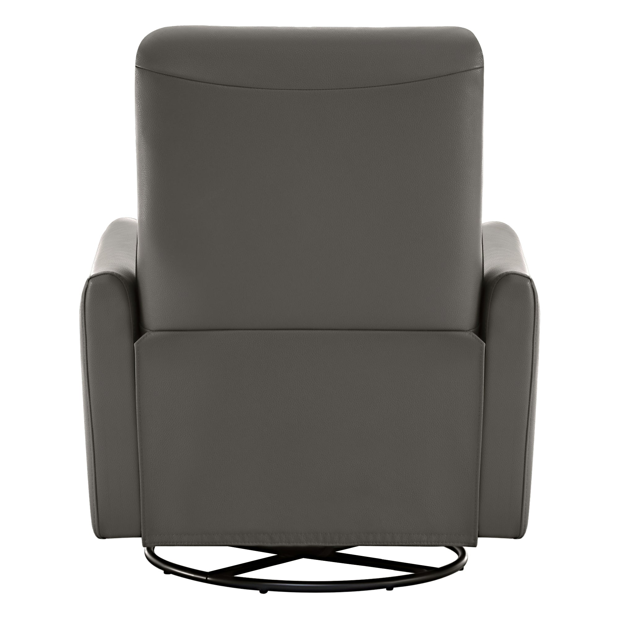 Back view of dark green Tracee Modern Power Swivel Glider Recliner showcasing sleek design - CHITA Living