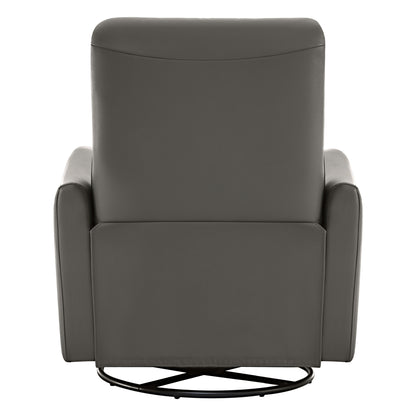 Back view of dark green Tracee Modern Power Swivel Glider Recliner showcasing sleek design - CHITA Living