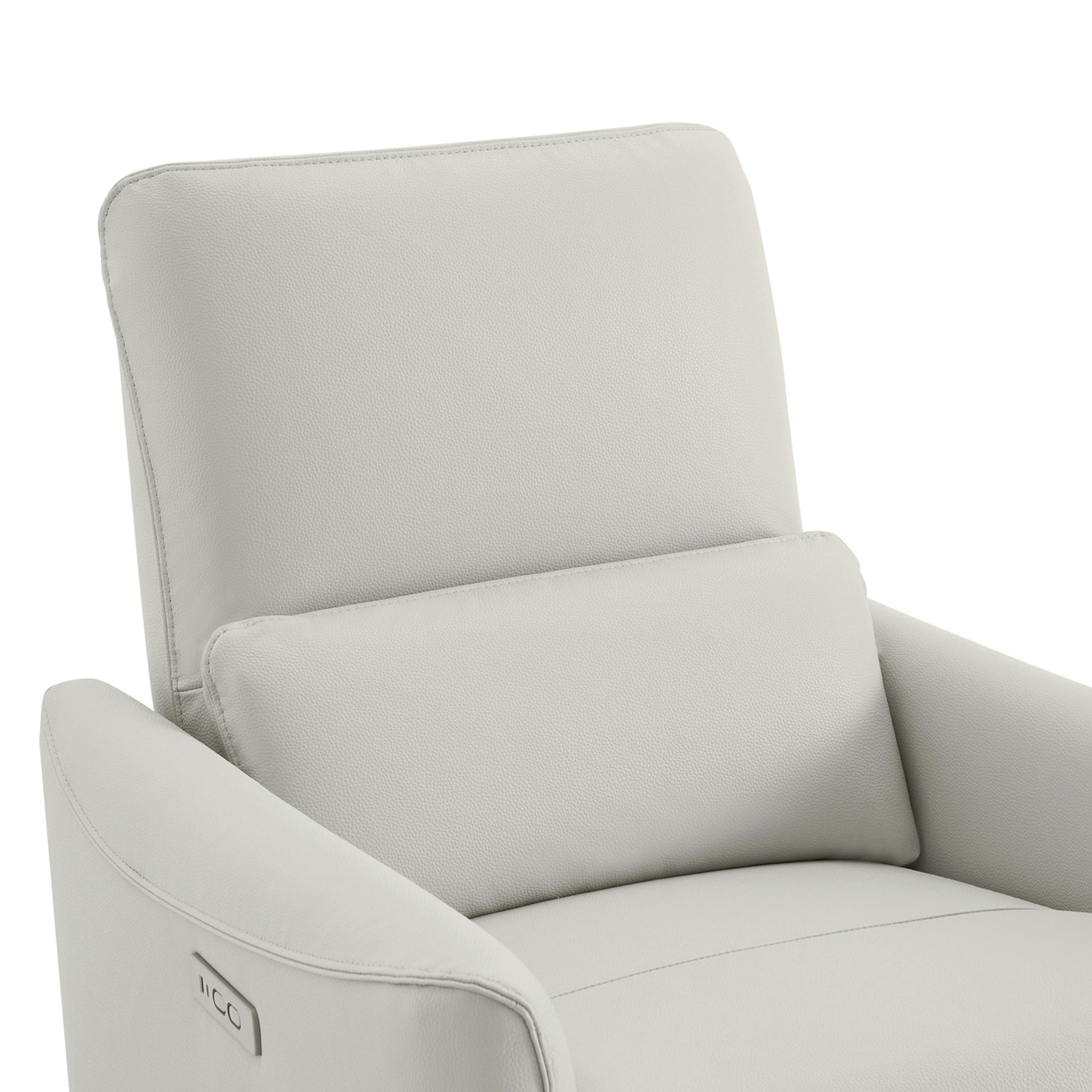 CHITA LIVING-Tracee Power Swivel Glider Recliner with Type-C Charge-Recliners-Faux Leather-Cream-