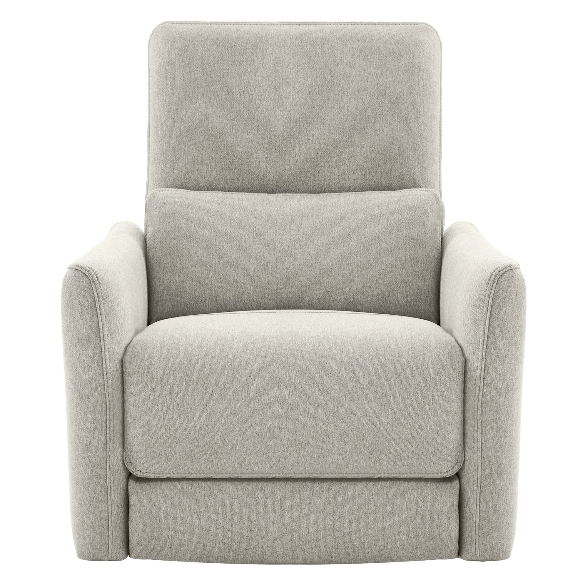 Light grey Tracee Modern Power Swivel Glider Recliner front view with sleek design - CHITA Living