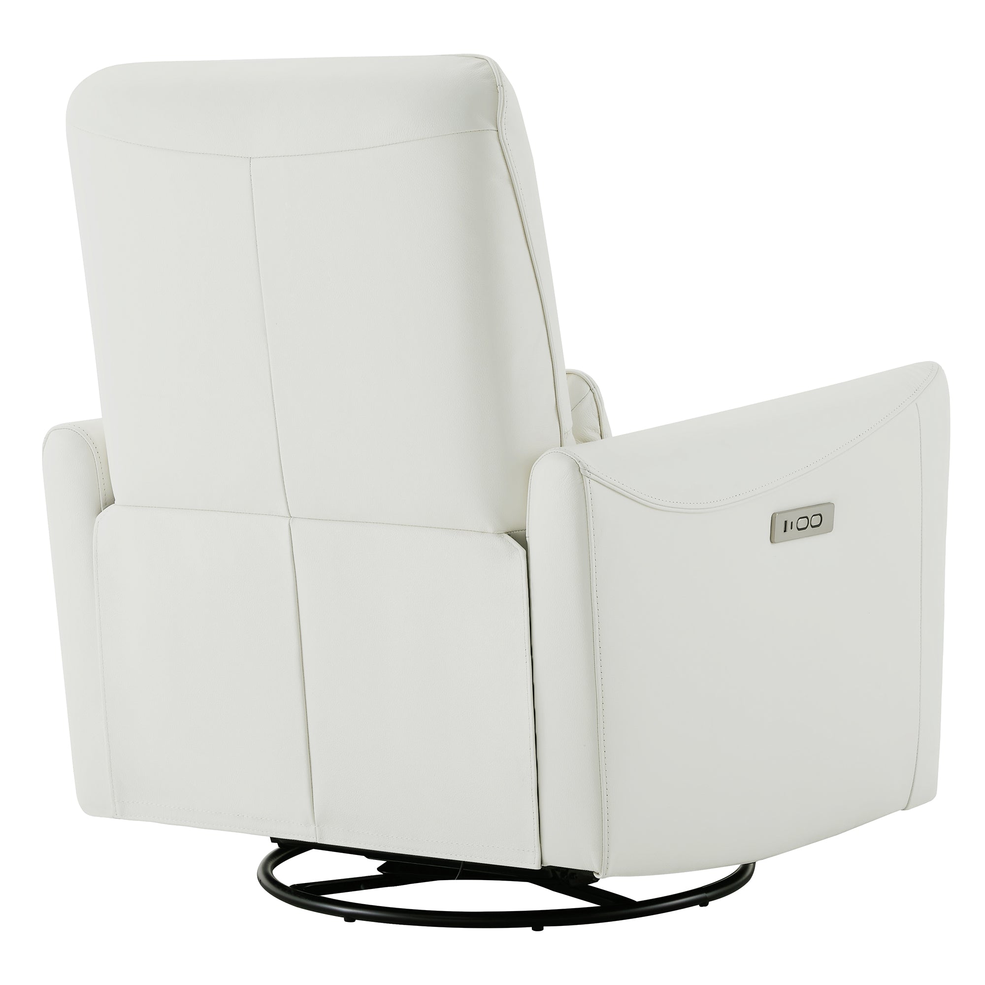 White power swivel glider recliner with modern design and sleek profile - CHITA Living