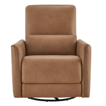 Chic brown power swivel nursery glider recliner with smooth lines and modern design - CHITA Living