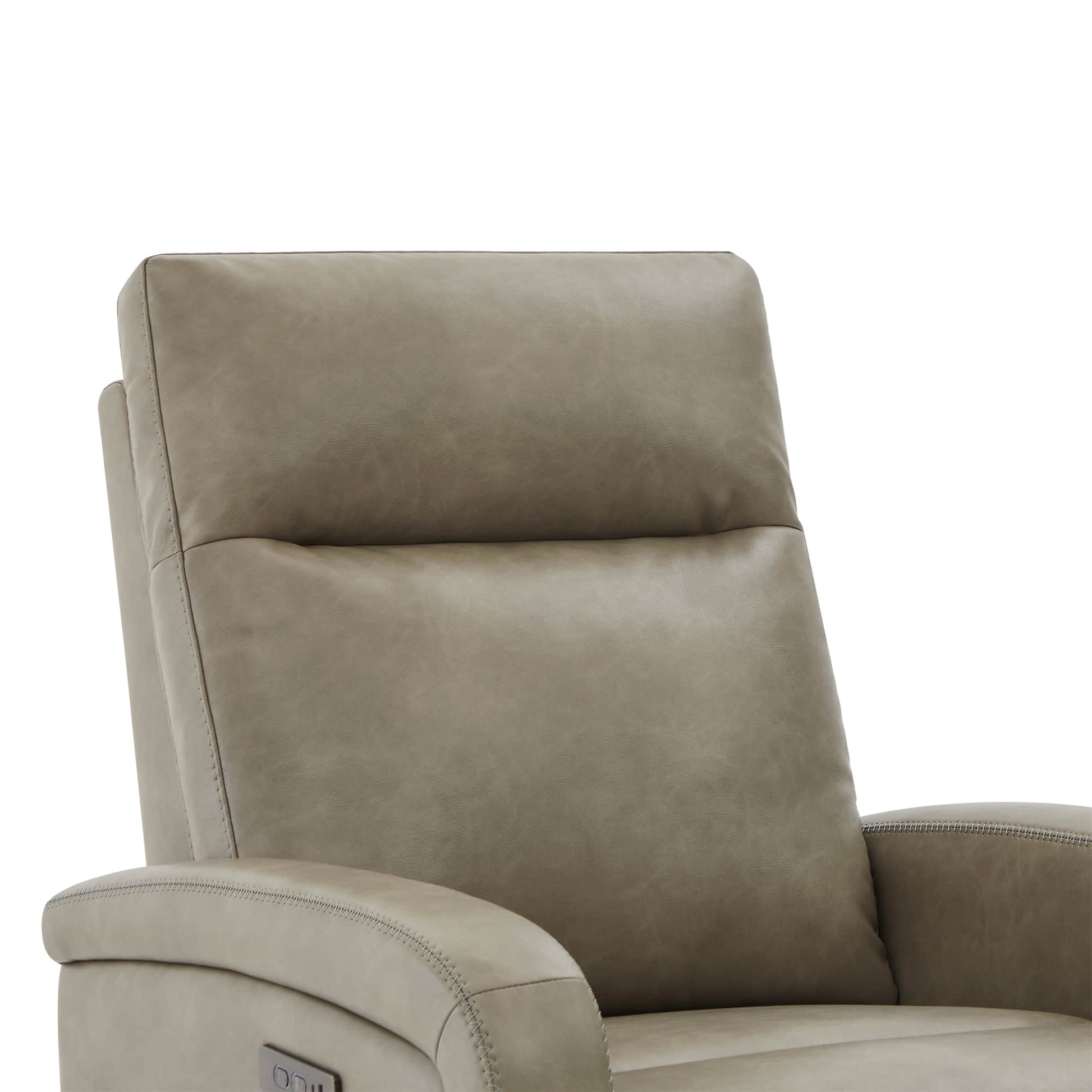 CHITA LIVING-Keni Power Wall Hugger Recliner with Type-C Port-Recliners-Faux leather-Grey-