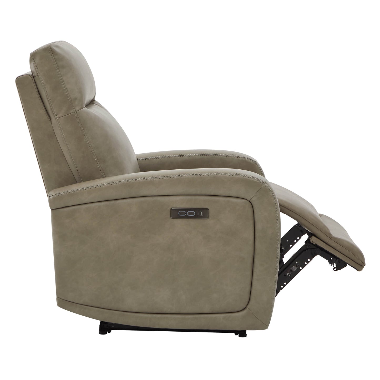 CHITA LIVING-Keni Power Wall Hugger Recliner with Type-C Port-Recliners-Faux leather-Grey-