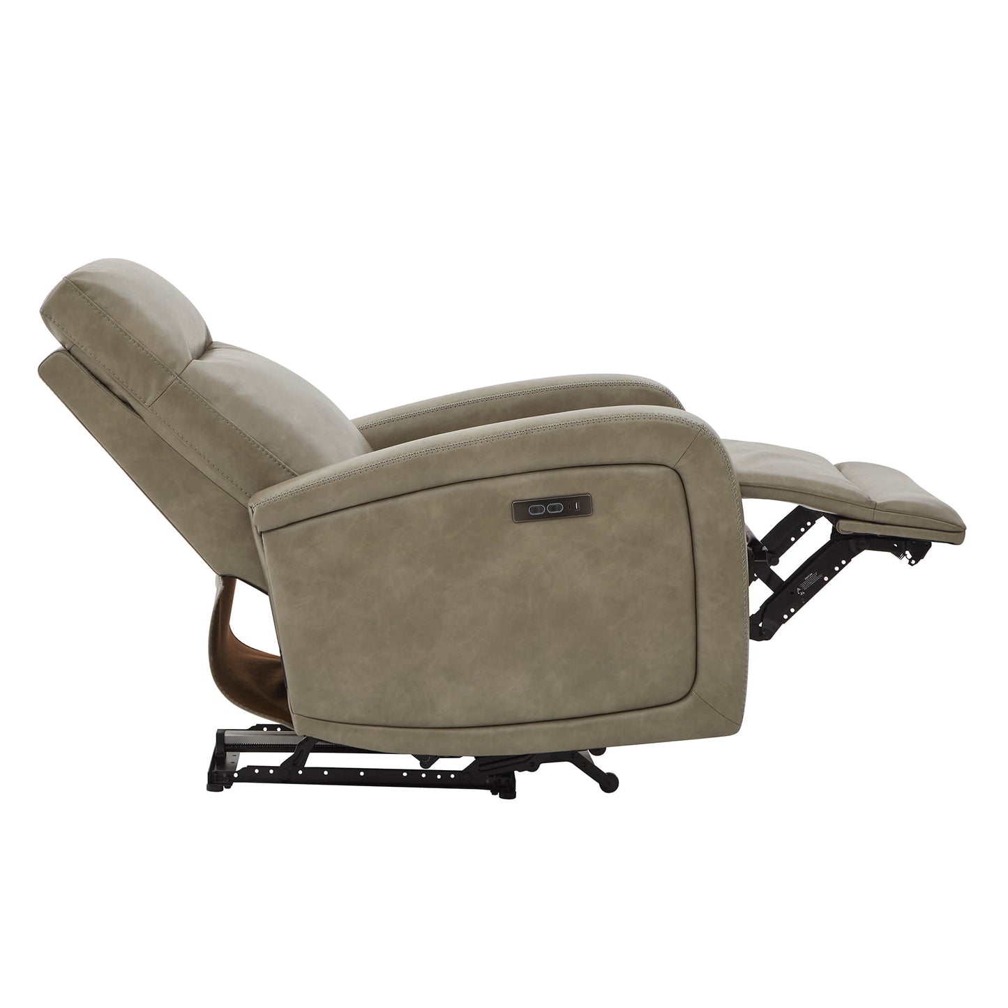 CHITA LIVING-Keni Power Wall Hugger Recliner with Type-C Port-Recliners-Faux leather-Grey-